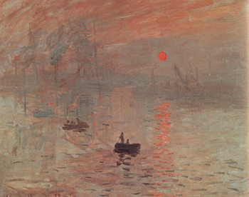 1-3 モネ〈印象・日の出〉1873年　油彩パリ　マルモッタン美術館蔵