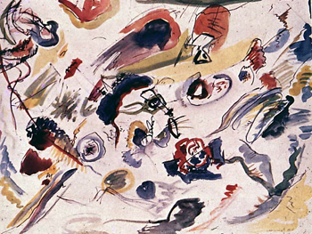 1-4 カンディンスキー〈最初の抽象画〉1913年　水彩　パリ　ポンピドー・ センター蔵
