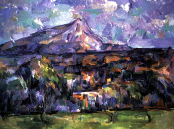 1-5 セザンヌ〈ローヴからみたサント=ヴィクトワール山〉1905年頃　油彩　カンザス・シティ　ネルソン・アトキンズ美術館蔵